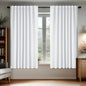 Deconovo Blackout Curtains, Thermal Insulated, W70 x L63 2 Panels, Back Tab, Machine Washable, Room-Darkening Drapes for Bedroom/Living Room Pure White