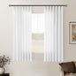 Snow White Pinch Pleated Linen Curtains 2 Panels for Living Room Bedroom Memory Training Shaped Semi Sheer Pleat Drapes with Hooks Rings Light Filtering Window Curtain 40x54