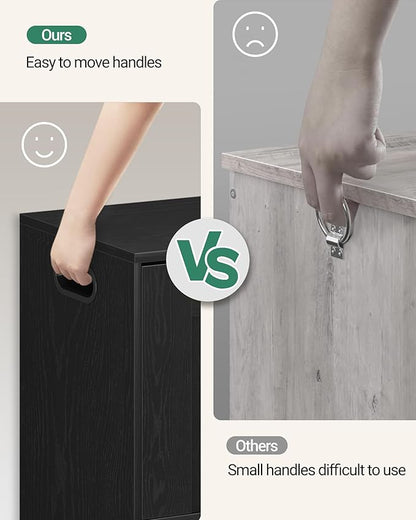 Hzuaneri 39.4" Storage Chest, Storage Bench Trunk with 2 Hinges,Wooden Box, Lift-Top Chest Organizer, Shoe Bench for Entryway, Bedroom, Living Room, Black SB01004X