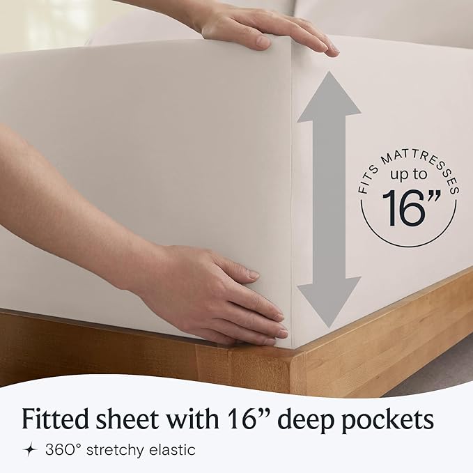 LuxClub 3 PC Twin XL Sheet Set, Deep Pockets Wrinkle Free Cooling Bed Sheets Hotel Bedding for Women, Men, Kids & Teens, Includes 1 Fitted Sheet, 1 Flat Sheet and 1 Pillowcase-Silky Soft Linen