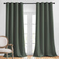 NICETOWN Living Room Curtains 95 inch Long - Sound Reducing Grommet Thermal Insulated Blackout Solid Drapes for Villa/Hall, Dark Mallard, 2 Panels, W52 x L95