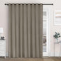Macochico 100% Blackout Chenille Curtains for Sliding Door Thermal Insulated Noise Reducing Drapery for Living Room Bedroom Hotel, Grommet Curtains with Tieback, Light Taupe, 120" Wx96 L 1 Panel