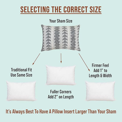 Pillowflex Synthetic Down Alternative Pillow Inserts for Shams - Comfy Pillows for Sleeping, Perfect Pillow & Best Sleeping Pillows, Handmade Down Alternative Throw Pillow Inserts - (16x26 Set of 2)