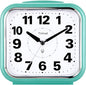 5.5" Large No Ticking Analog Alarm Clock,Silent Readable for Seniors,Easy to Set,Gradual Rise Alarm,Big Numbers,Gentle Wake,Snooze, Lighted on Demand,Battery Operated,Green