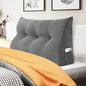 WOWMAX Triangular Headboard Pillow Twin Dorm Headboard Twin XL Bed Wedge Pillow Bolster for Bed with Removable Cover, Corduroy Grey