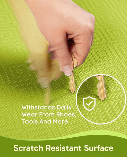 Ophanie Kitchen mats for Floor, 3/4 inch Thick, Kitchen Rugs, 20''x39'' Anti Fatigue Standing Cushioned Mat, Waterproof,Comfort Ergonomic mat for Office, Home, Sink, Green Non-Slip Bottom