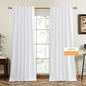 RYB HOME 100% Blackout White Velvet Curtains for Bedroom, Back Tab and Rod Pocket Thermal Insulated Room Darkening Curtains 84 inches Long for Living Room Nursery, White, 52W x 84L, 2 Panels