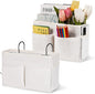 Retyion Bedside Hanging Storage Basket Headboards Bunk Beds Dorm Rooms Organizer Caddy for Storage (2Pack White)