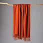 CUDDLE DREAMS Premium Cashmere Throw Blanket with Fringe, Luxuriously Soft (Persimmon)