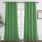 NICETOWN Blackout Room Darkening Window Curtain - Thermal Insulated Solid Grommet Blackout Patio Door Curtain/Drape for Living Room (Froest Green, 1 Panel, 52 by 95-inch)