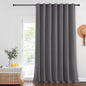 NICETOWN Blackout Sliding Glass Door Curtain 144 inches Long, Grommet Thermal Insulated Light & Heat Blocking Curtain & Drape Window Treatment for Sliding Glass Door, Grey, W100 x L144, 1 Panel
