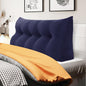 WOWMAX Triangular Headboard Pillow Full Bed Wedge Pillow for Headboard Large Bolster Pillow for Bed Wedge Pillow Headboard Daybed Pillows with Removable Cover, Corduroy(100% Cotton), Deep Blue