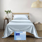THREAD SPREAD 100% Cotton Twin Sheet Set - 400 Thread Count, 3 PC Twin Sheets, Cooling & Luxury Sateen Sheets, 16" Deep Pocket, Breathable Cotton Sheets for Dorm (Light Blue)