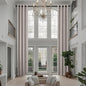 Extra Long Linen Curtains 144 inch Length 2 Panels Thick Faux Linen Blended Window Drapes Burlap Textured Curtains with Grommet for Living Room Farmhouse 12ft (52x144 Beige) Natural
