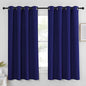 NICETOWN Blackout Curtain Panel 63 inch Long for Window - Thermal Insulated Solid Grommet Blackout Drape for Bedroom Living Room Kitchen (Single Panel, 52W x 63L, Navy Blue)