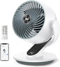 Dreo Smart Fan for Bedroom,120° Vertical and 90° Oscillating Fan with Remote/Voice, 13 Inch Height Quiet Air Circulator for Whole Room, 70 ft, 4 Speeds, 5 Modes, 12H Timer, Desk Fans for Home，White