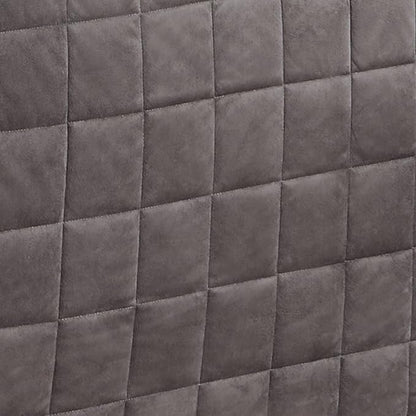 Touch of Class Camden Luxury Bedding | Neutral Charcoal Gray Color | Grande Fitted Bedspread | Faux Suede Box Quilted Design | Designed 3 Piece Set Includes King Bedspread and 2 King Shams