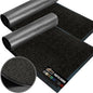 GORILLA GRIP Waterproof Traffic Guard Door Mat, 2 Pack Heavy Duty Entryway Mats, Strong Rubber Back Commercial Utility Rugs for Office Hallway, Garage Floor and Home, Low Profile Carpet, 35x23, Black