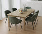 EALSON Modern Dining Chairs Set of 6 Upholstered Leather Accent Dining Room Chairs with Metal Legs Comfortable Armless Kitchen Chairs for Living Room/Dining Room, Green