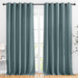NICETOWN Room Darkening 118 inch Long Curtains, Grommet Thermal Drapes Weighted Room Divider Wide Window Treatments for Living Room, W66 x L118, Greyish Blue, 2 Panels