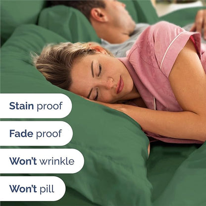 King 6 Piece Sheet Set - Cooling, Comfy & Breathable - Hotel Luxury Bedding, Includes Fitted Sheet for Women, Men, Kids and Teens - 1 Flat, 1 Fitted Sheet, 4 Pillowcases with Deep Pockets - Emerald