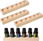 Meao 4 Pcs 1-Tier Wooden Essential Oil Display Storage Organizer Holder Stand - 6 Slots Natural Hard Pine Wood Rack - Holds up to 6 Aromatherapy Bottles - Ideal Gift Presentation Shelf #3