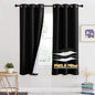 RYB HOME Soundproof Curtains for Bedroom, PM2.5 Particle Filter 100% Blackout Energy Saving Small Window Curtains for Baby Nursery Living Room Home Office, Black, W 42 x L 63 inches, 2 Pcs