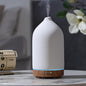 Gooamp 200ML Ceramic Essential Oil Diffuser - Ultrasonic Aromatherapy & Humidifier with 7-Color LED Lights, Auto Shut-Off, Wood Grain Base, 1H/3H/6H Timer | Scent for Home, Office, Yoga