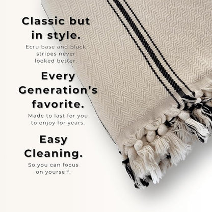 The Loomia 100% Cotton Luxury Woven Turkish King Size Blanket