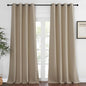NICETOWN Blackout Room Darkening Window Curtain - Thermal Insulated Solid Grommet Blackout Patio Door Curtain/Drape for Living Room (Taupe, 1 Panel, 52 by 95-inch)