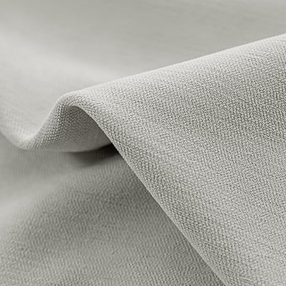 jinchan Chenille Blackout Curtains 84 Inches Long Light Grey Thermal Insulated Curtains for Bedroom Living Room 2 Panels Triple-Weave Noise Reducing Drapes Back Tab Privacy Window Curtains 50x84 Inch