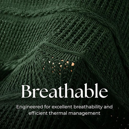Boho Knitted Chenille Blanket with Tassels - Lightweight & Soft All-Season Throw - 3D Classic Pattern for Living Room Bedroom Couch, Imperial Green, Twin 60"x80"