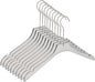 Clear Hangers 10 Pack, Crystal Clear Luxury Non-Slip Hangers for Suits, Coats, Dresses, Heavy Duty Thin Design Saves Closet Space Smoky Gray
