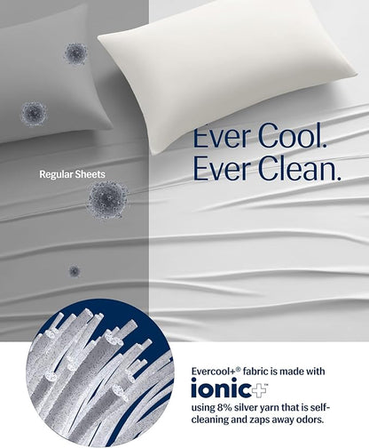 REST® Evercool®+ Top Sheet, Full/Queen Size, Arctic White, 93"X108" (1 Flat Sheet only)