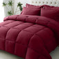 JOLLYVOGUE California King Comforter Set, Ultra-Soft Bed in a Bag Cal King Size 7 Pieces, Oeko-TEX Certified Bedding Set with Down Alternative Comforter, Sheets, Pillowcases & Shams, Burgundy