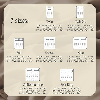 LuxClub 4 PC King Sheet Set, Deep Pockets Wrinkle Free Cooling Bed Sheets Hotel Bedding for Women, Men, Includes 1 Fitted Sheet, 1 Flat Sheet and 2 Pillowcases-Silky Soft Dark Khaki