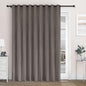 Macochico Extra Wide 100% Blackout Chenille Curtains 100" Wx102 L Thermal Curtains for Sliding Door Room Divider Living Room Bedroom Hotel Stone Grey Blackout Curtains Grommet with Tieback 1 Panel