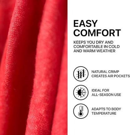 New Zealand Virgin Wool Throw Blanket, Indoor & Outdoor, Soft Blanket with Fringes, 55 x 79 in (140 x 200 cm)