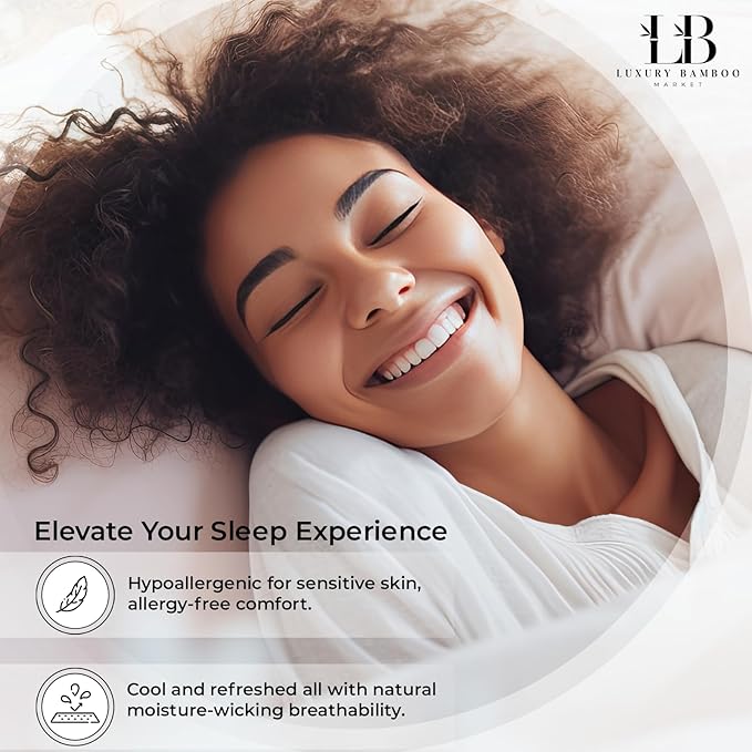 Full Size Sheet Set | 100% Viscose | Organically Grown | Ultra Soft | Cooling Sheets for Hot Sleepers | 17" Deep Pocket [Ivory]
