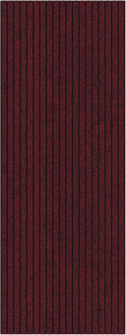 Ottomanson Mud Mat 2' x 2' Entryway Rug - Non-Slip Scraper Doormat for Muddy Paws, Dirt Trapping Indoor/Outdoor Mat for High-Traffic Areas, Kitchen, Garage, Patio, Red