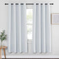 NICETOWN Room Darkening Curtain for Living Room - Easy Care Solid Energy Saving Grommet Room Darkening Curtain/Panel/Drape for Bedroom (1 Panel, 52 by 72, Greyish White)