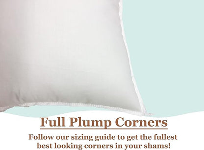 Pillowflex Synthetic Down Pillow Insert - 21x31 Down Alternative Pillow, Ultra Soft Oversized Queen Bed Sleeping Pillow, Large Rectangle Sham - 1 Decorative Pillow Form