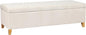 Joveco Storage Ottoman Bench, 51" Rectangle Long Bench, for Bedroom, End Foot of Bed, Living Room, Entryway, Beige