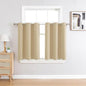 ChrisDowa Small Window Curtains 36 inches Long for Bedroom - Grommet Short Thermal Insulated Room Darkening Curtains for Kitchen (2 Panels, Biscotti Beige, 52 x 36 Inch)