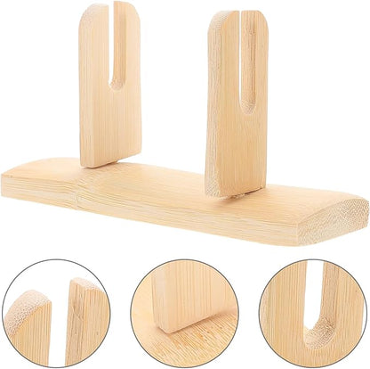 IMIKEYA Wood Folding Fans Stand Japanese Fan Holders Folding Handy Fans Display Holder Decorative Hand Fan Bases for Home Store