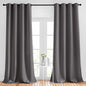 NICETOWN Bedroom Grey Blackout 120 inch Curtains - Triple Weave Energy Saving Thermal Insulated Solid Grommet Blackout Draperies for Patio, W52 x L120, 2 Panels