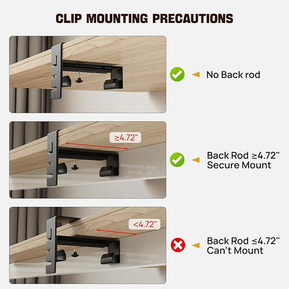 No Drill Under Desk Cable Management Tray, Nonkky Cable Management Under Desk, 40.2" Fabric Cord Hider - Clamp/Screw Mount, Cord Organizer for Office, Home - Supports Up to 40lbs