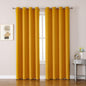 ChrisDowa Grommet Room Darkening Curtains for Bedroom and Living Room - 2 Panels Set Thermal Insulated Blackout Curtains (Mustard Yellow, 52W x 84L)