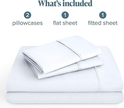 Bare Home Hotel Luxury Twin XL Sheet Set, Extra Soft - 4 Piece Set - Deep Pockets - Easy Fit - Cooling & Breathable - Wrinkle, Fade, Stain Resistant - Includes 2 Pillowcases (Twin XL, White)