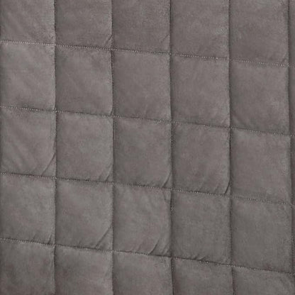 Touch of Class Camden Luxury Bedding | Neutral Charcoal Gray Color | Classic Fitted Bedspread | Faux Suede Box Quilted Design | Designed 2 Piece Set Includes Twin Bedspread and 1 Standard Sham
